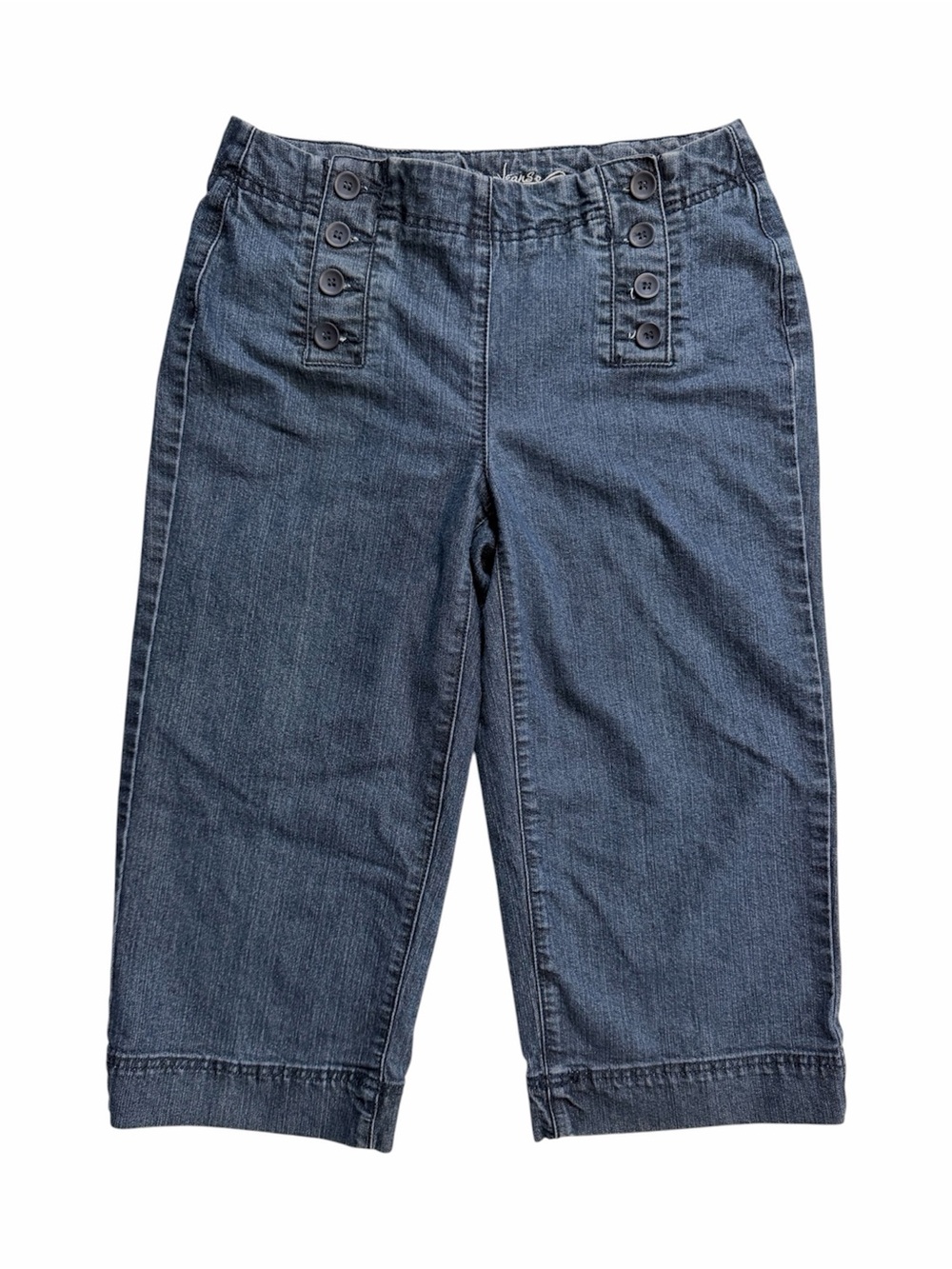 Y2K Santana Jeans Dark Blue Capris